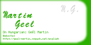 martin geel business card